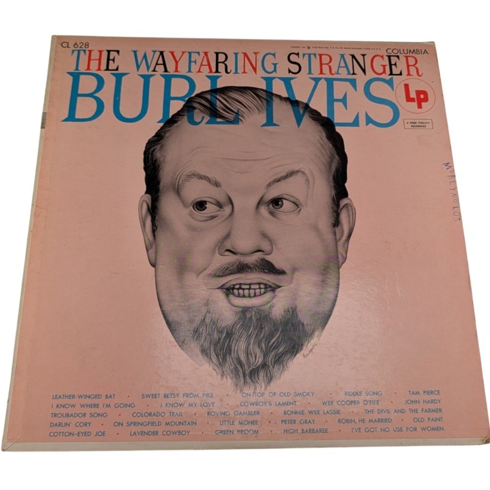 Burl Ives The Wayfaring Stranger LP 1955 US Mono Columbia CL 628 6 Eye Jim Flora